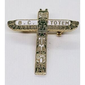 Vintage Canada Totem Lapel Souvenir Pin M Collector Series Brooch Tie Tack